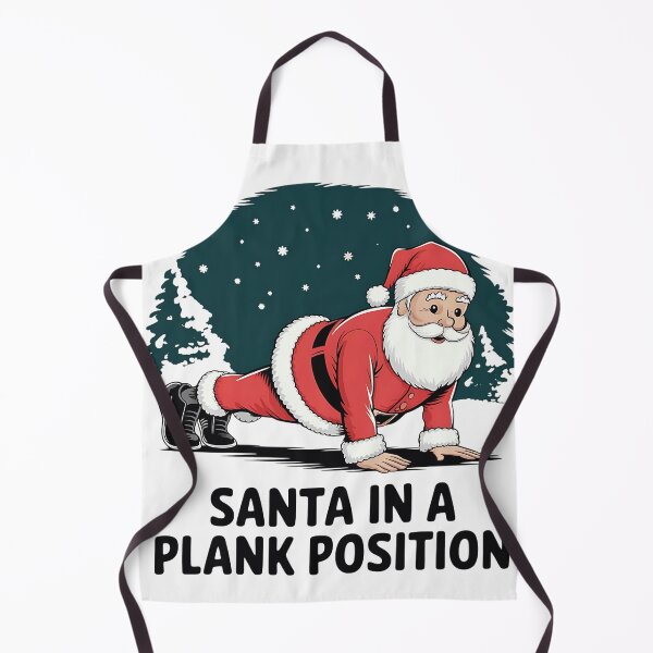 Item preview, Santa in a Plank Position - Funny Fitness Christmas Design designed and sold by Bmd4Fitness.
