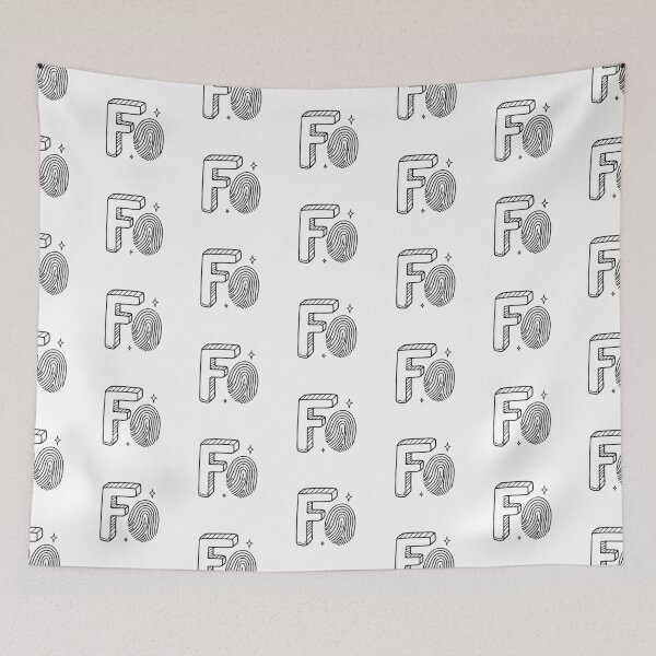Item preview, Illustration of Letter F Beside Fingerprint designed and sold by rasagamastore.