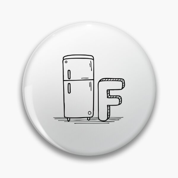 Item preview, Illustration of Letter F Beside Fridge designed and sold by rasagamastore.
