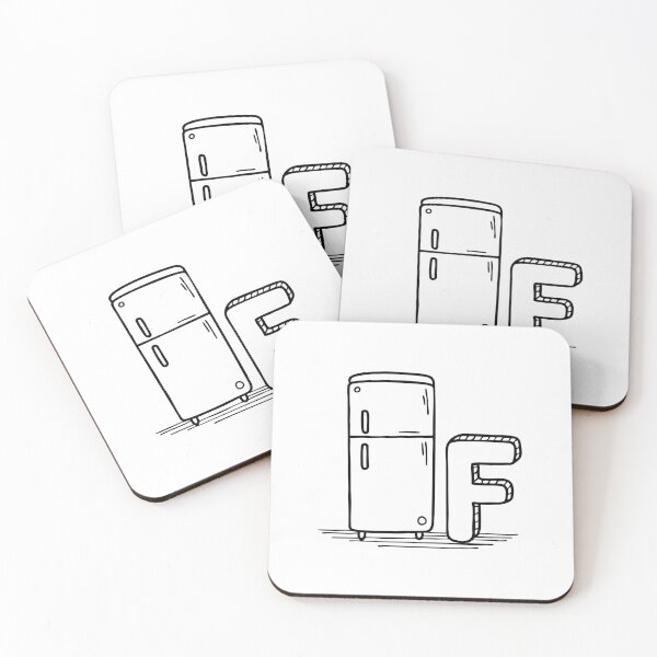 Item preview, Illustration of Letter F Beside Fridge designed and sold by rasagamastore.
