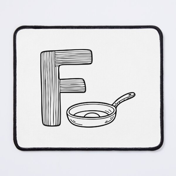 Item preview, Illustration of Letter F Beside Frying Pan designed and sold by rasagamastore.