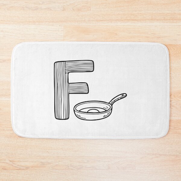Item preview, Illustration of Letter F Beside Frying Pan designed and sold by rasagamastore.