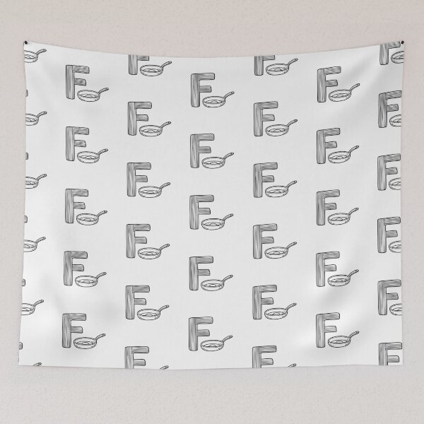 Item preview, Illustration of Letter F Beside Frying Pan designed and sold by rasagamastore.