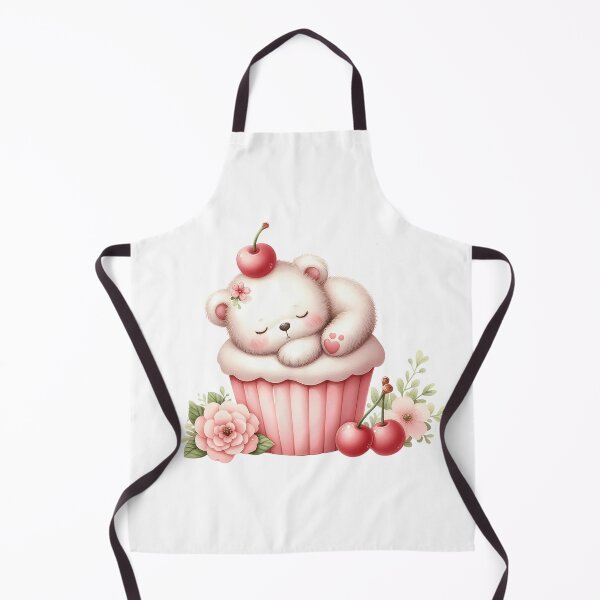 Item preview, Adorable A0526 Fluffy Bear on Cupcake: Cute and Unique Decoration for Gifting, Celebrations, and Collectors – Sweet and Delightful designed and sold by angieart68.