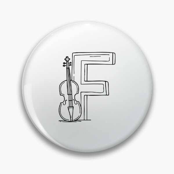 Item preview, Illustration of Letter F Beside Fiddle designed and sold by rasagamastore.