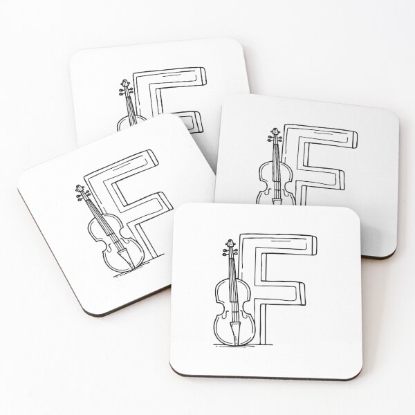 Item preview, Illustration of Letter F Beside Fiddle designed and sold by rasagamastore.