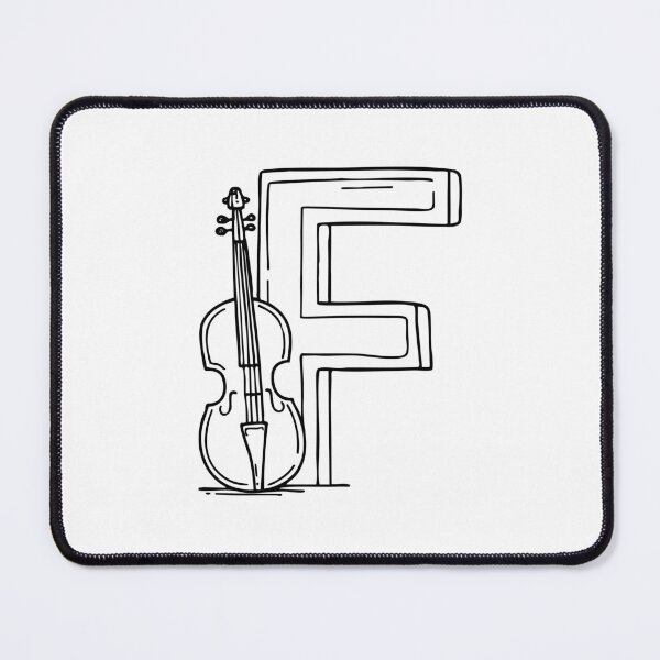Item preview, Illustration of Letter F Beside Fiddle designed and sold by rasagamastore.