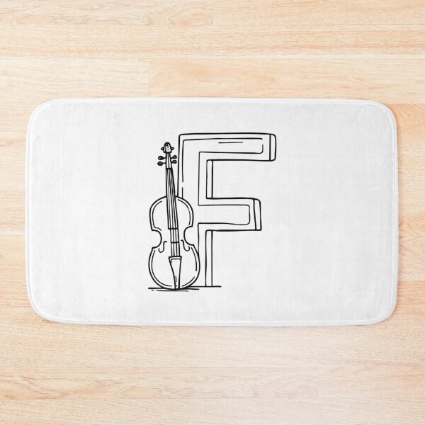 Item preview, Illustration of Letter F Beside Fiddle designed and sold by rasagamastore.