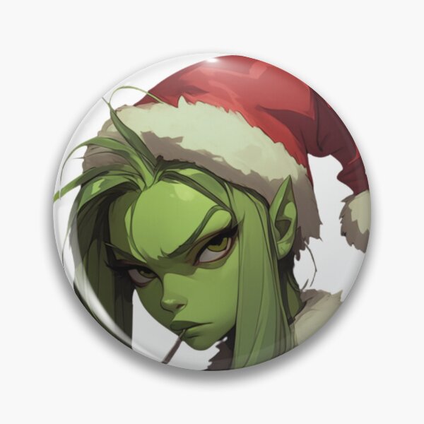 Item preview, The Girl Grinch – Festive Rebel Portrait designed and sold by KazyWeeb.