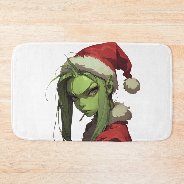Item preview, The Girl Grinch – Festive Rebel Portrait designed and sold by KazyWeeb.