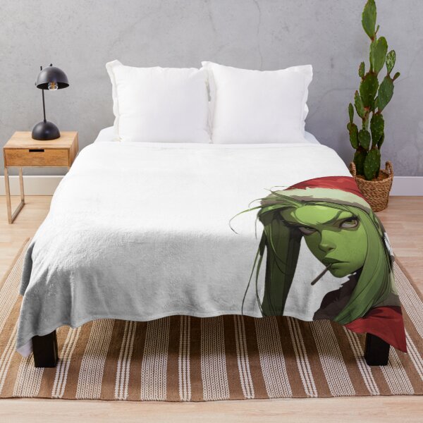 Item preview, The Girl Grinch – Festive Rebel Portrait designed and sold by KazyWeeb.