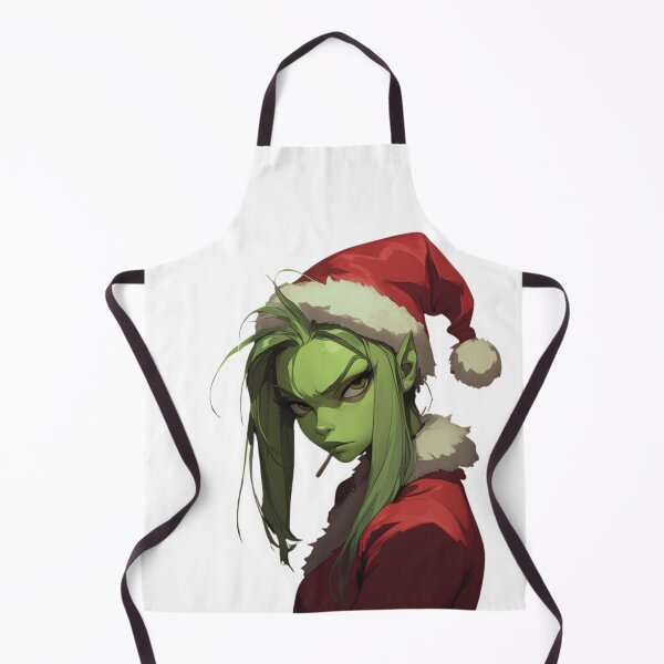Item preview, The Girl Grinch – Festive Rebel Portrait designed and sold by KazyWeeb.