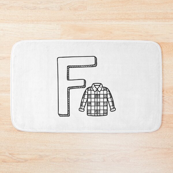 Item preview, Illustration of Letter F Beside Flannel Shirt designed and sold by rasagamastore.