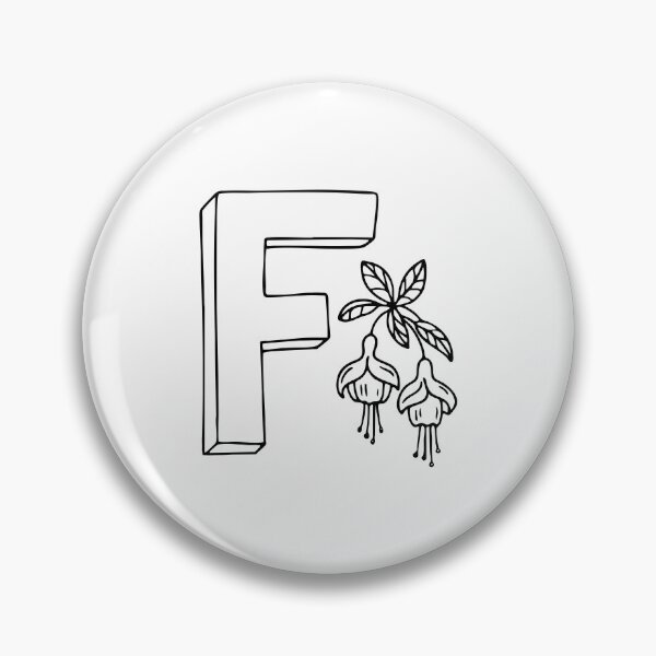 Item preview, Illustration of Letter F Beside Fuchsia designed and sold by rasagamastore.