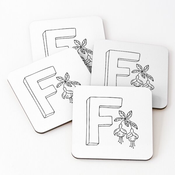 Item preview, Illustration of Letter F Beside Fuchsia designed and sold by rasagamastore.