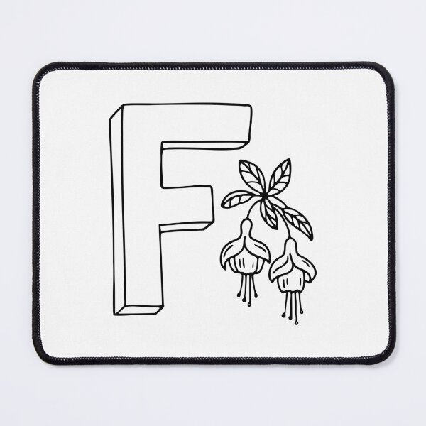 Item preview, Illustration of Letter F Beside Fuchsia designed and sold by rasagamastore.