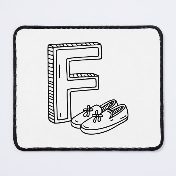 Item preview, Illustration of Letter F Beside Flatshoes designed and sold by rasagamastore.