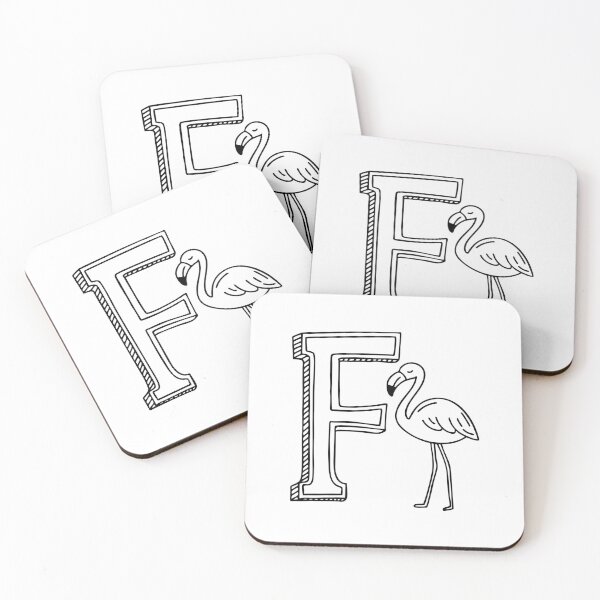 Item preview, Illustration of Letter F Beside Flamingo designed and sold by rasagamastore.