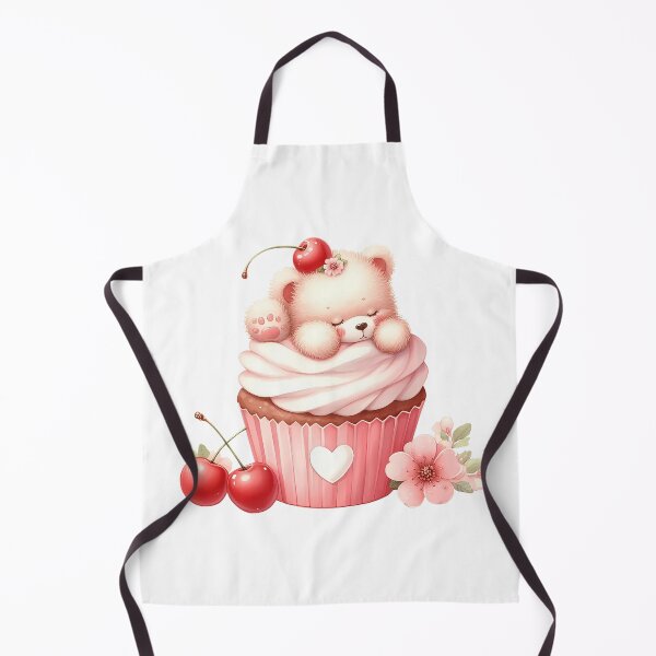 Item preview, Adorable A0526 Fluffy Bear on Cupcake: Cute and Unique Decoration for Gifting, Celebrations, and Collectors – Sweet and Delightful designed and sold by angieart68.