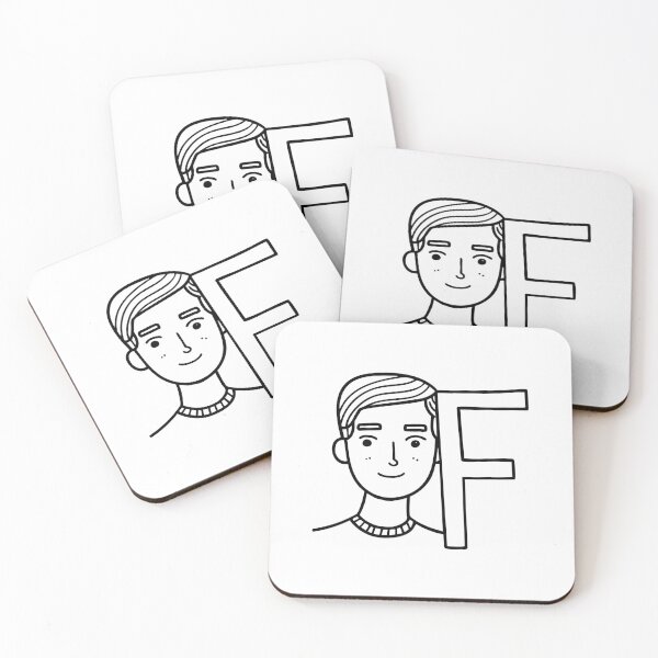 Item preview, Illustration of Letter F Beside Face designed and sold by rasagamastore.