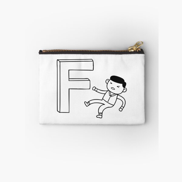 Item preview, Illustration of Letter F Beside Man Falling designed and sold by rasagamastore.