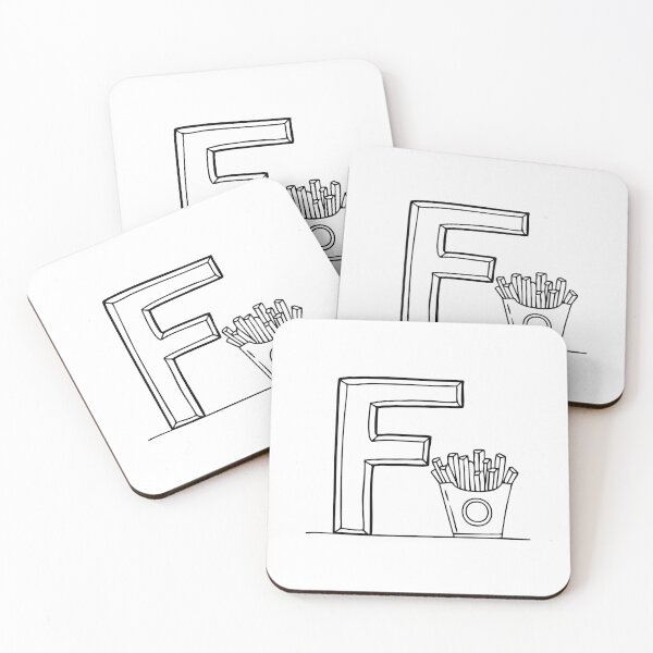 Item preview, Illustration of Letter F Beside Fried Fries designed and sold by rasagamastore.