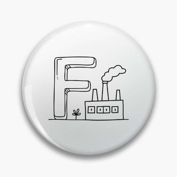 Item preview, Illustration of Letter F Beside Factory designed and sold by rasagamastore.