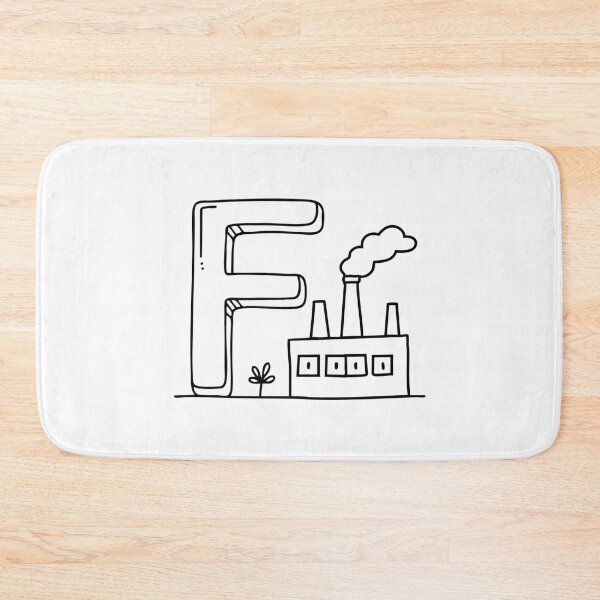 Item preview, Illustration of Letter F Beside Factory designed and sold by rasagamastore.