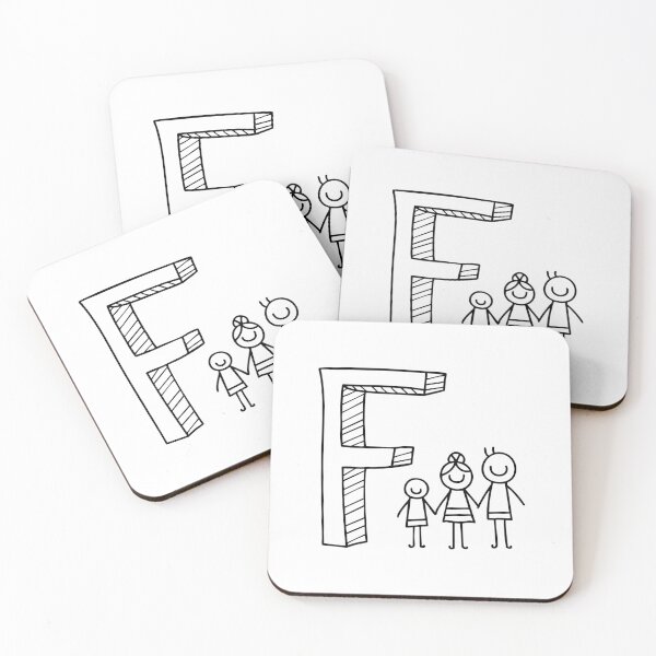 Item preview, Illustration of Letter F Beside Family designed and sold by rasagamastore.