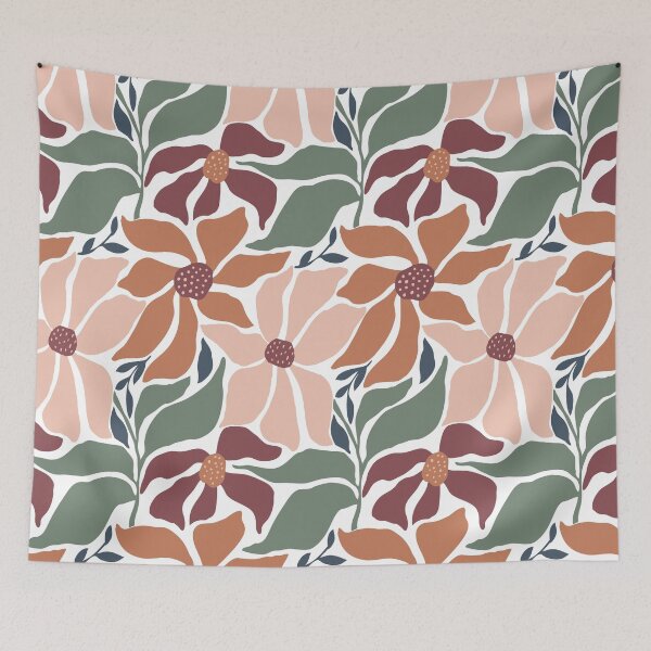 Item preview, Boho Florals in Earth Tones designed and sold by papierquarell.