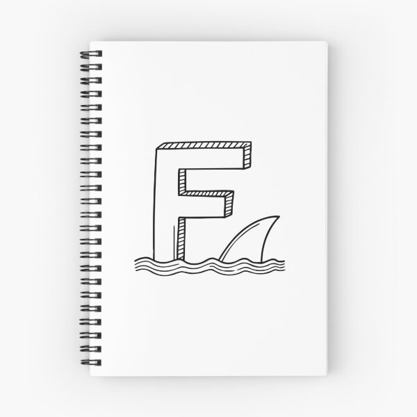 Item preview, Illustration of Letter F Beside Shark Fin designed and sold by rasagamastore.