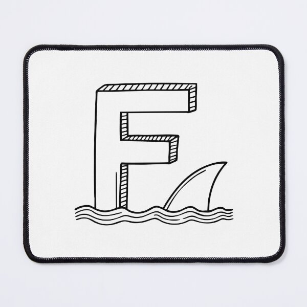 Item preview, Illustration of Letter F Beside Shark Fin designed and sold by rasagamastore.
