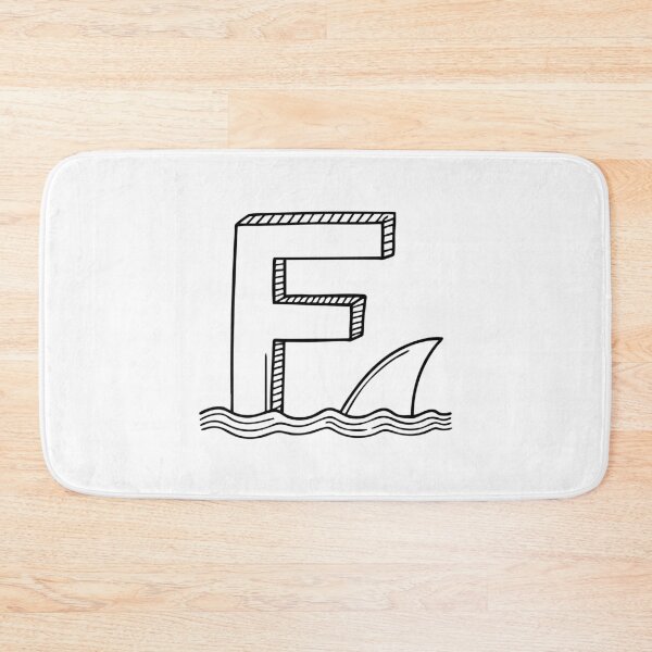 Item preview, Illustration of Letter F Beside Shark Fin designed and sold by rasagamastore.