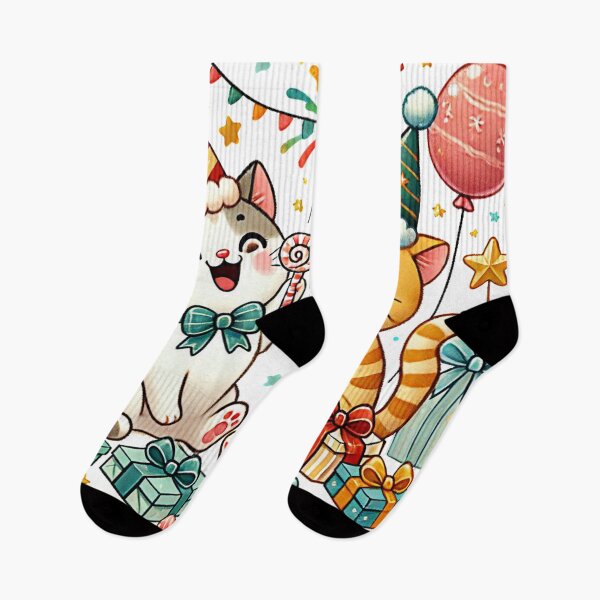Item preview, Festive Cats Celebrating Christmas - Cute Holiday Illustration.Holiday Decor & Pet Lover Art: Perfect for cat lovers looking to add festive, cat-themed decorations to their homes.  designed and sold by meesub.