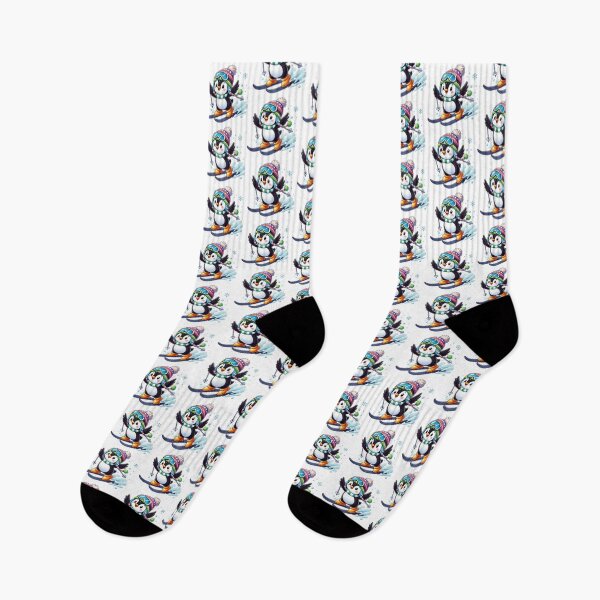 Item preview, skiing penguin designed and sold by ArtQueen777.