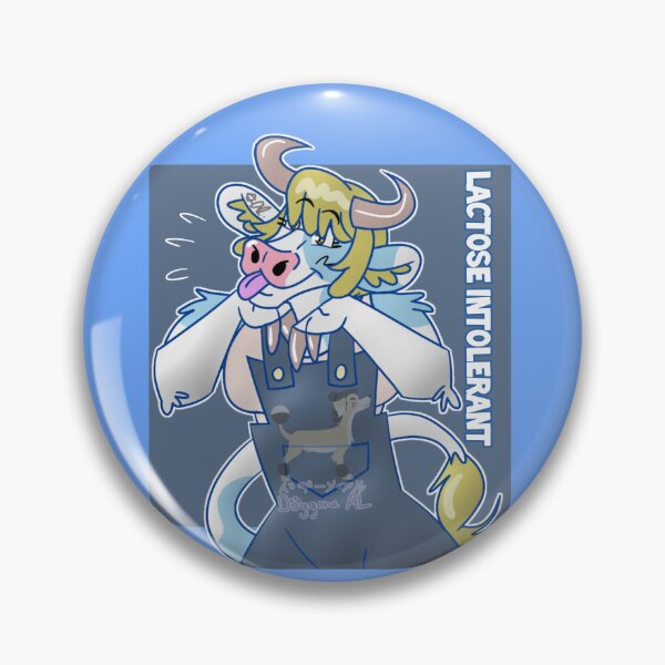 Item preview, Lactose intolerant badge designed and sold by DoggoneAL.