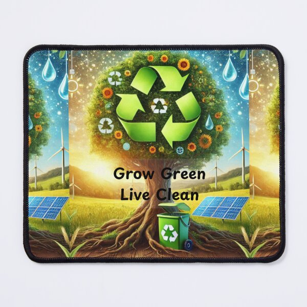 Item preview, Grow Green Live Clean designed and sold by Traloch O'Laoi.
