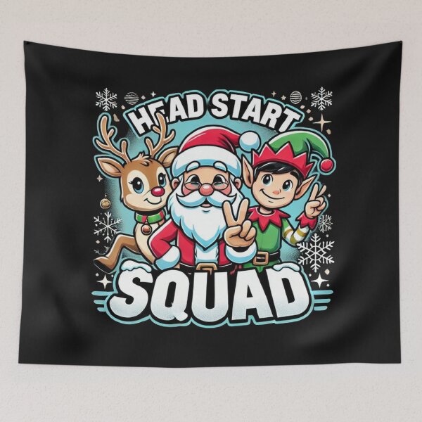 Item preview, Head Start Squad Santa Elf Reindeer Christmas Womens Mens designed and sold by SztylishDesigns.