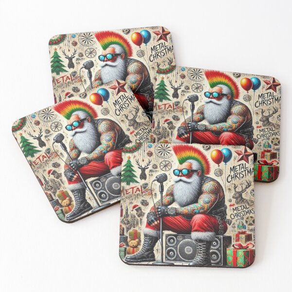 Item preview, Santa Heavymetal christmas designed and sold by TopSprint.