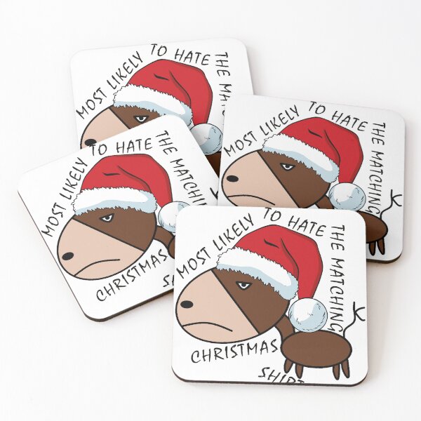 Item preview, Most Likely To Hate The Matching Christmas Shirts Funny And Sarcastic Xmas Donkey designed and sold by SwanAndStone.