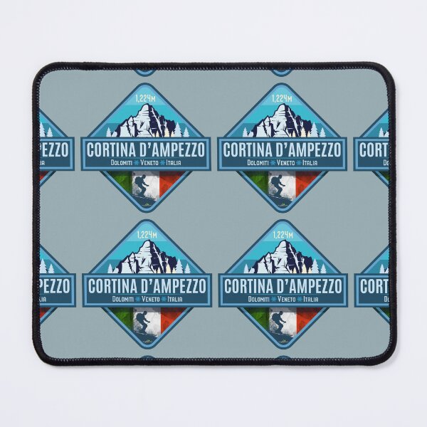 Item preview, Cortina d'Ampezzo Italy Italia Ski Skiing Sticker T-Shirt 02 designed and sold by OuterShellUK.