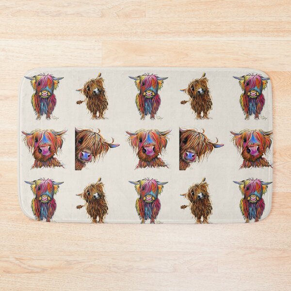 Item preview, Scottish Hairy Highland Cow ' Brave, Coo, Bruce and Sugar ' by Shirley MacArthur designed and sold by Shirley MacArthur Art.