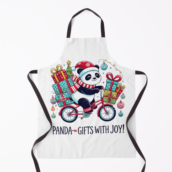 Item preview, Christmas Panda Delivery Fun-Festive Panda Riding with Gifts designed and sold by PixelMuse2024.