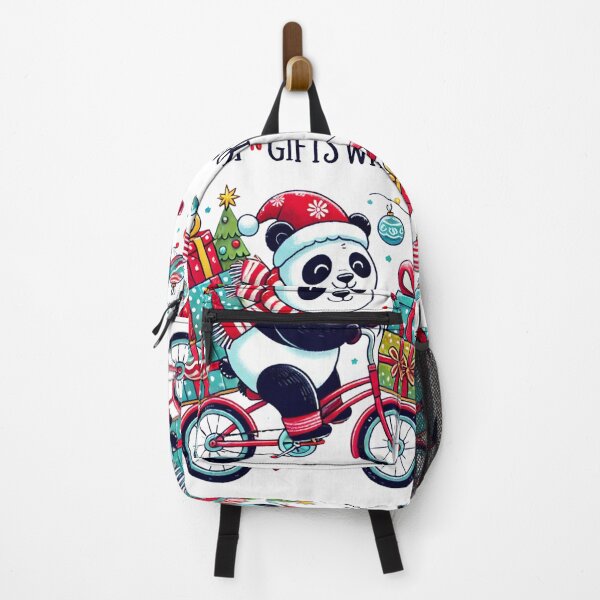 Item preview, Christmas Panda Delivery Fun-Festive Panda Riding with Gifts designed and sold by PixelMuse2024.