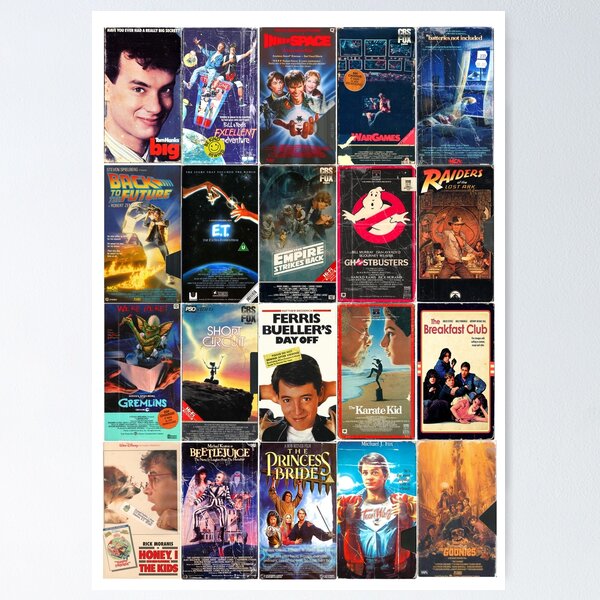 Item preview, Classic 1980s Movies - Vintage VHS Cover Art Print designed and sold by Mr Mustard Prints.