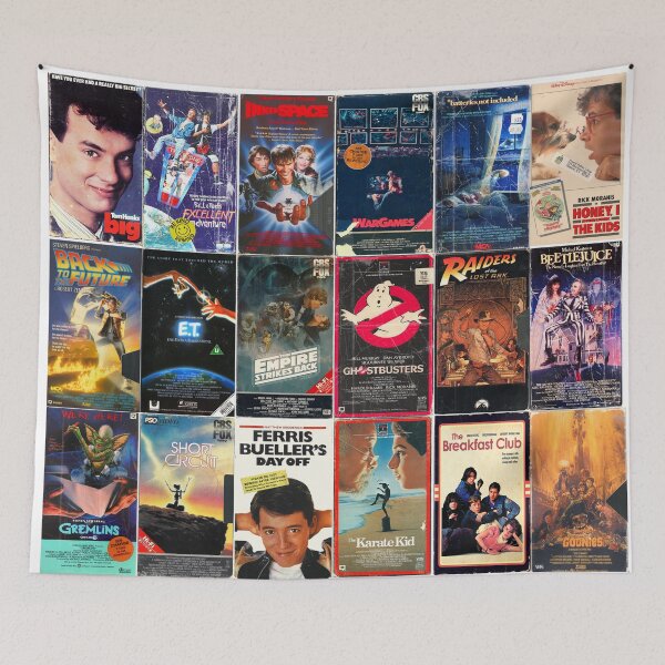 Item preview, Classic 1980s Movies - Vintage VHS Cover Art Print designed and sold by Mr Mustard Prints.