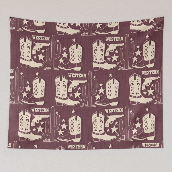 Item preview, Cowboy Boot - Western Americana Rustic Charm - Purple designed and sold by susycosta.
