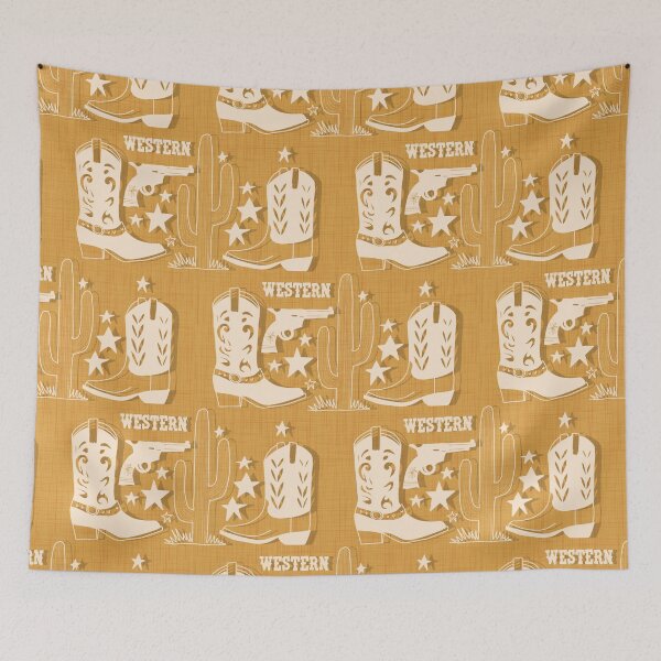 Item preview, Cowboy Boot - Western Americana Rustic Charm - Yellow designed and sold by susycosta.