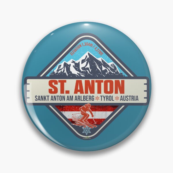 Item preview, St Anton am Arlberg, St. Anton Austria Tyrol Ski Sticker T-Shirt 01 designed and sold by OuterShellUK.