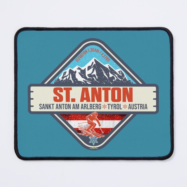 Item preview, St Anton am Arlberg, St. Anton Austria Tyrol Ski Sticker T-Shirt 01 designed and sold by OuterShellUK.